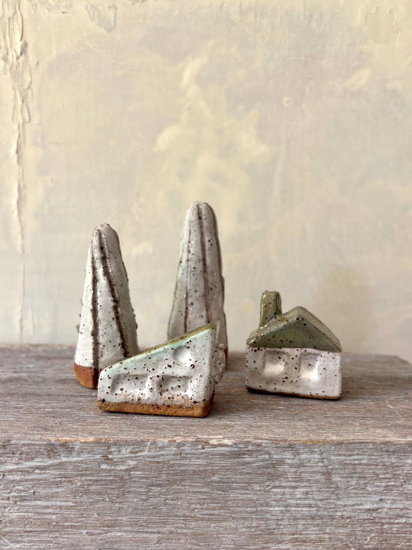 A village of cute tiny cottages and charming little trees (55-20)