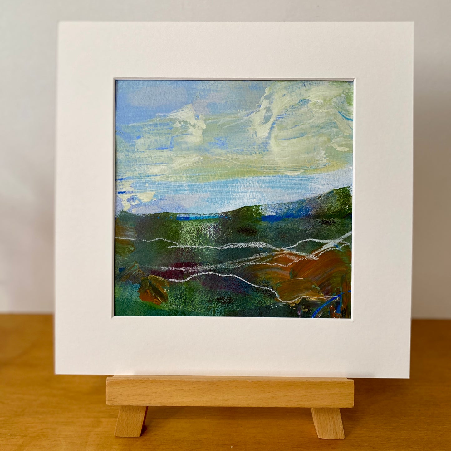 'Contemplation No.6' Original painting by Mi la Cour - Acrylic on Art Paper