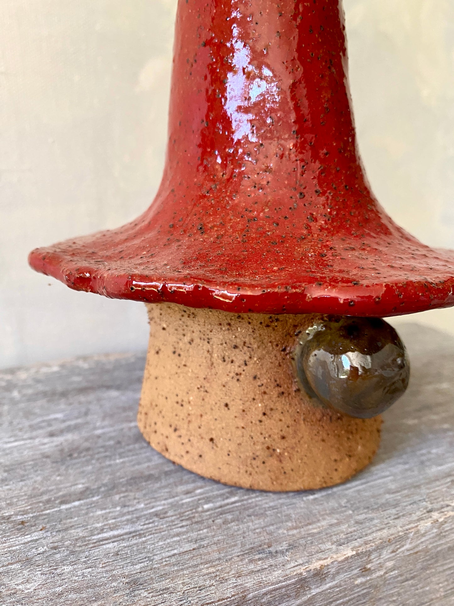 Large Christmas Gnome with red hat and grey/brown nose 25-1219