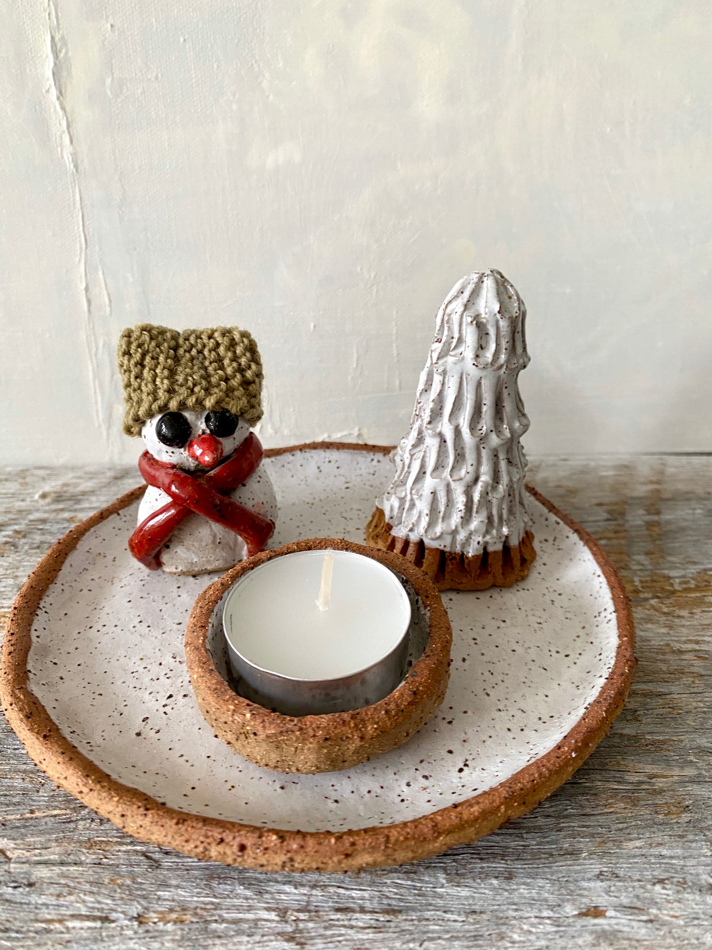 Christmas Magic 4-Piece Decorative Set with Snowman, Tree & Candle 25-1205