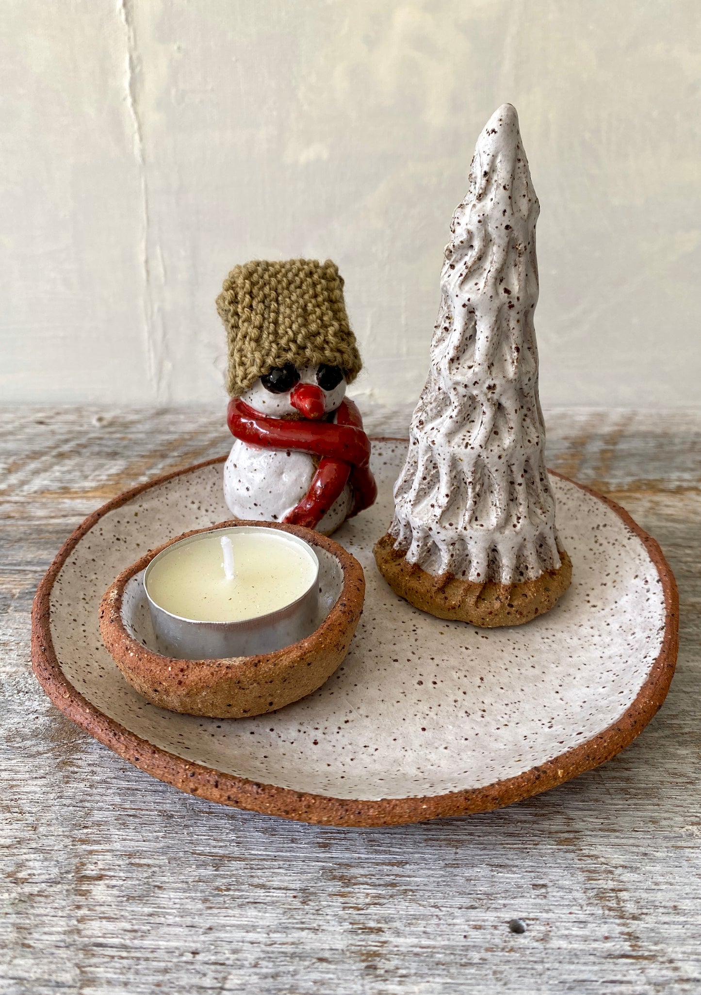 Christmas Magic 4-Piece Decorative Set with Snowman, Tree & Candle 25-1206