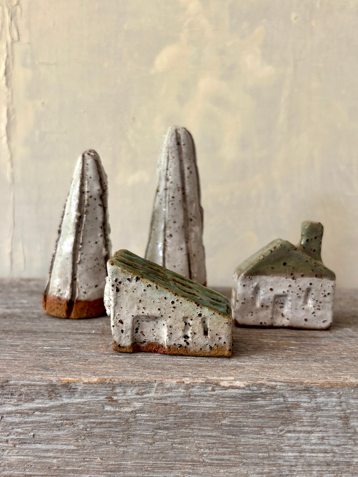 A village of cute tiny cottages and charming little trees (55-20)