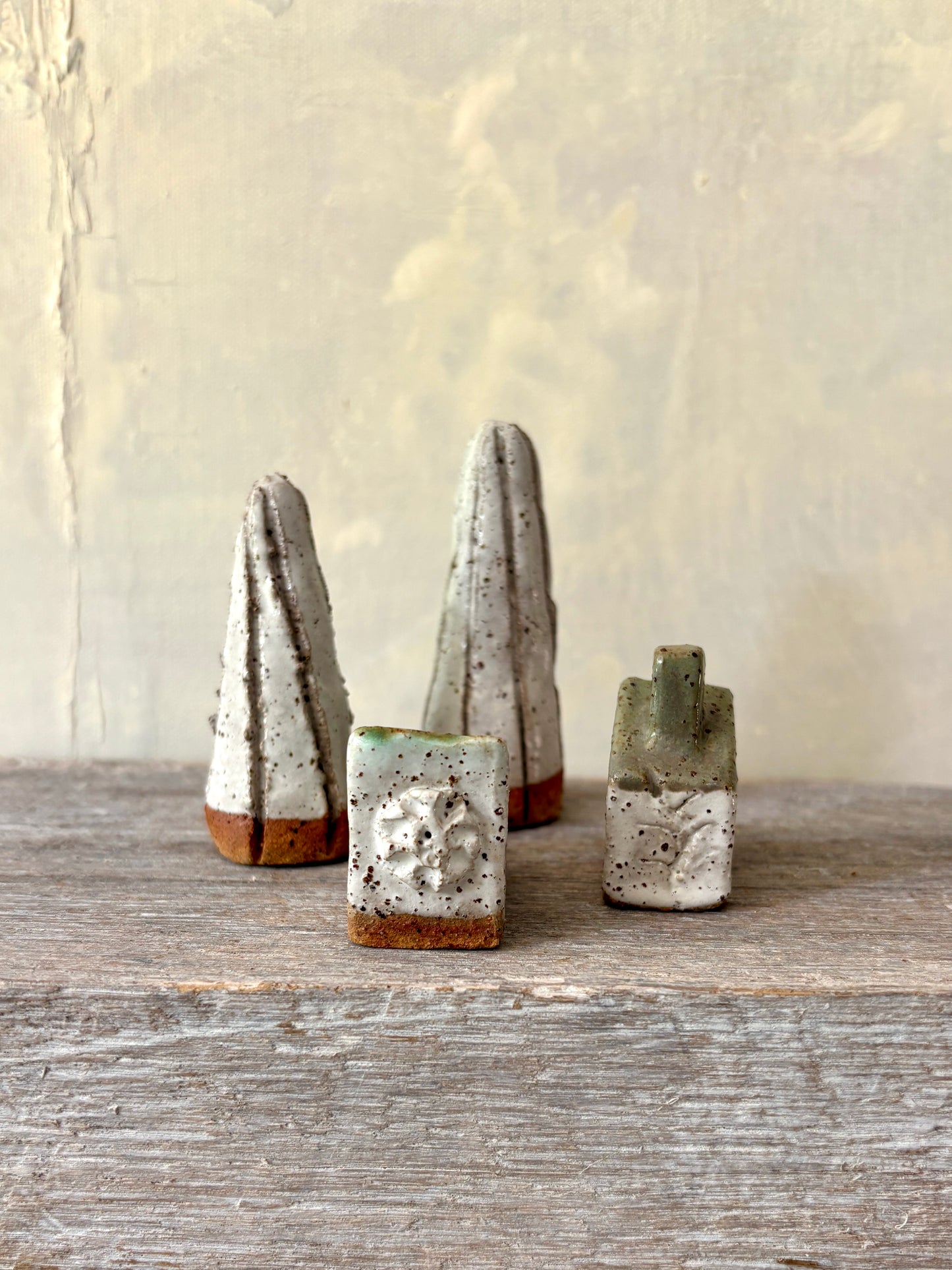 A village of cute tiny cottages and charming little trees (55-20)