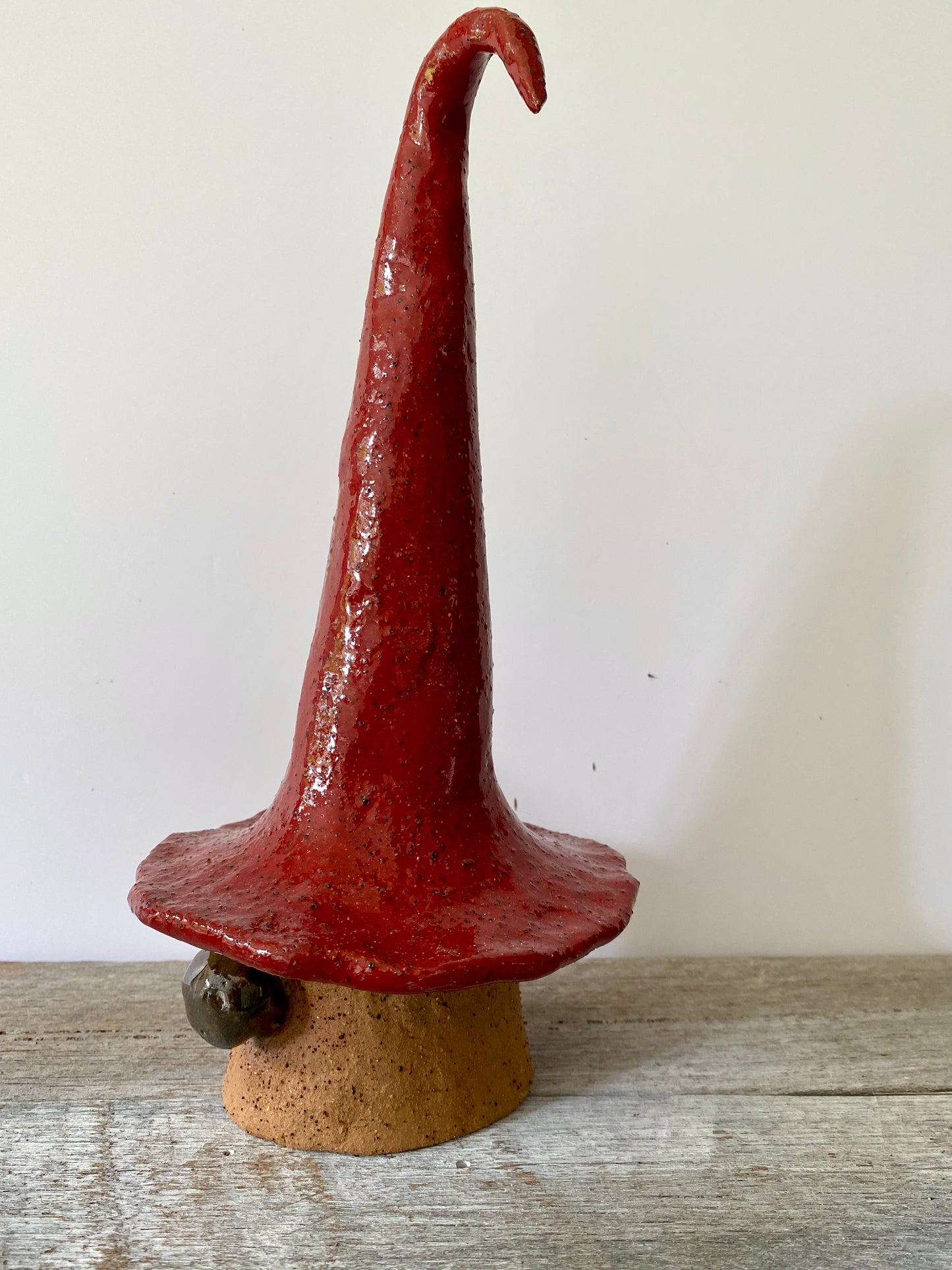 Large Christmas Gnome with red hat and brown nose 31-4