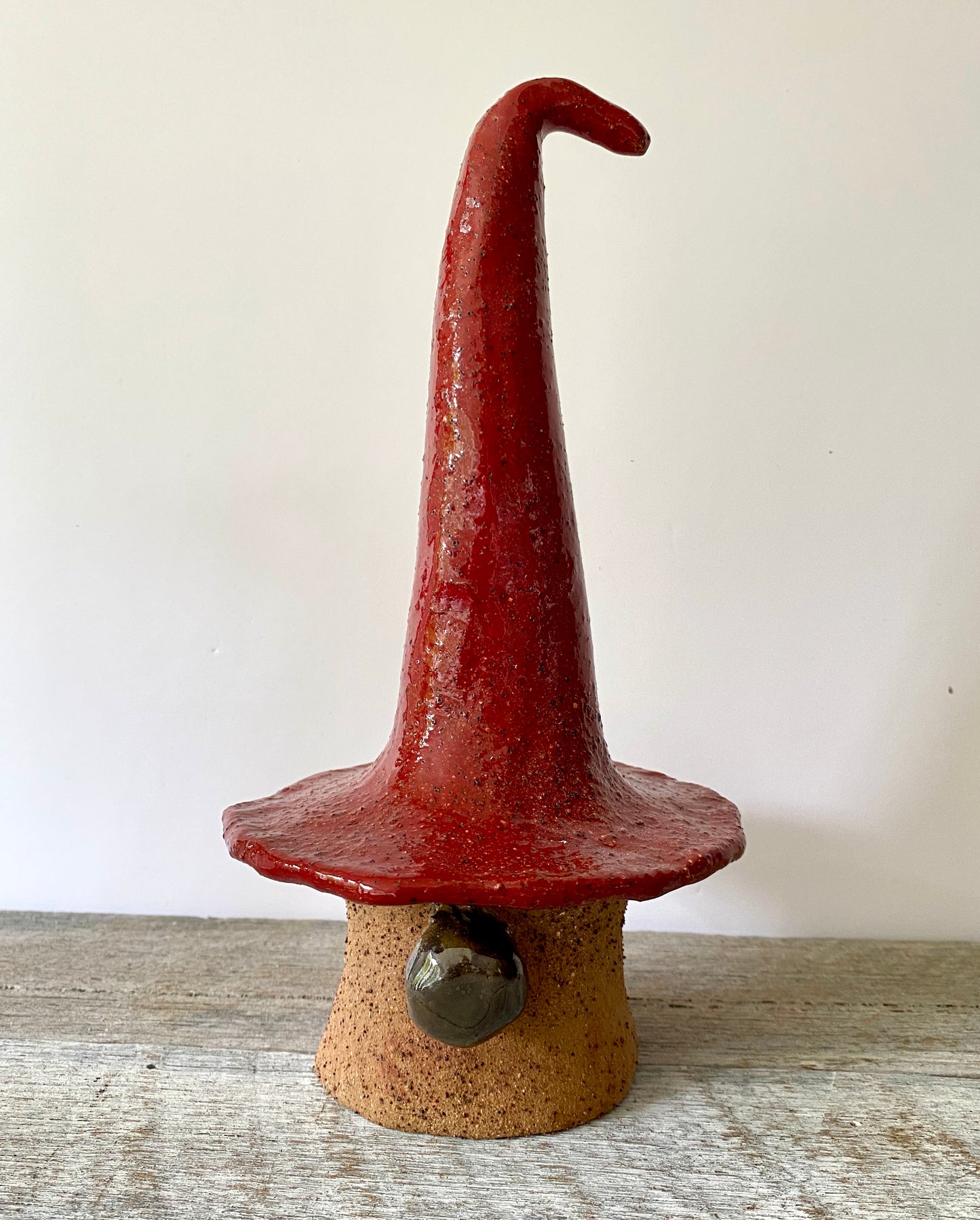 Large Christmas Gnome with red hat and brown nose 31-1