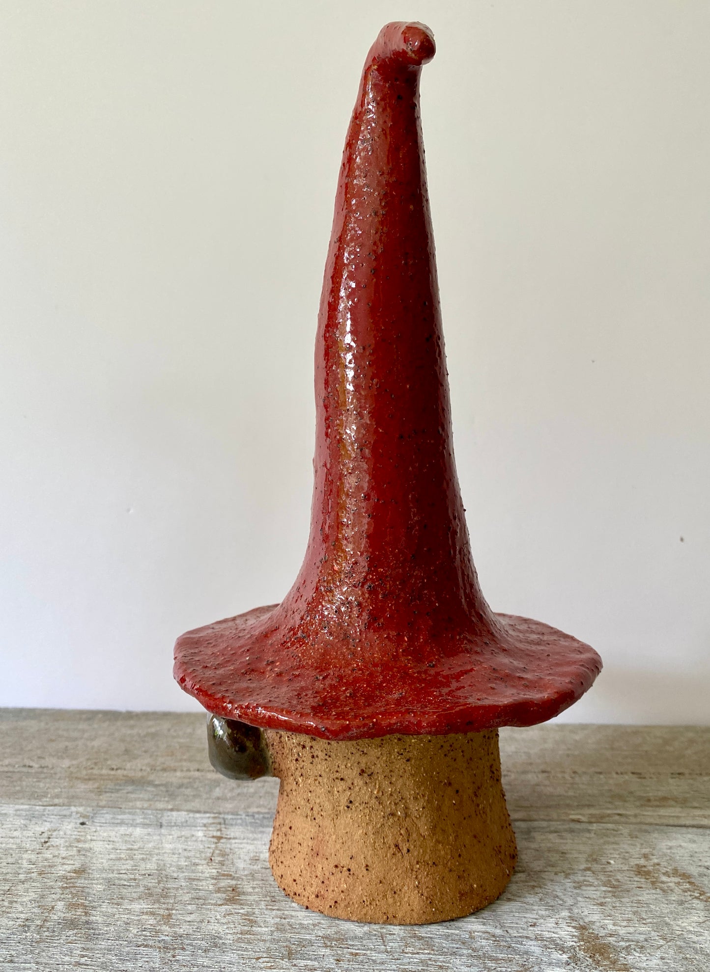 Large Christmas Gnome with red hat and grey/brown nose 25-1220