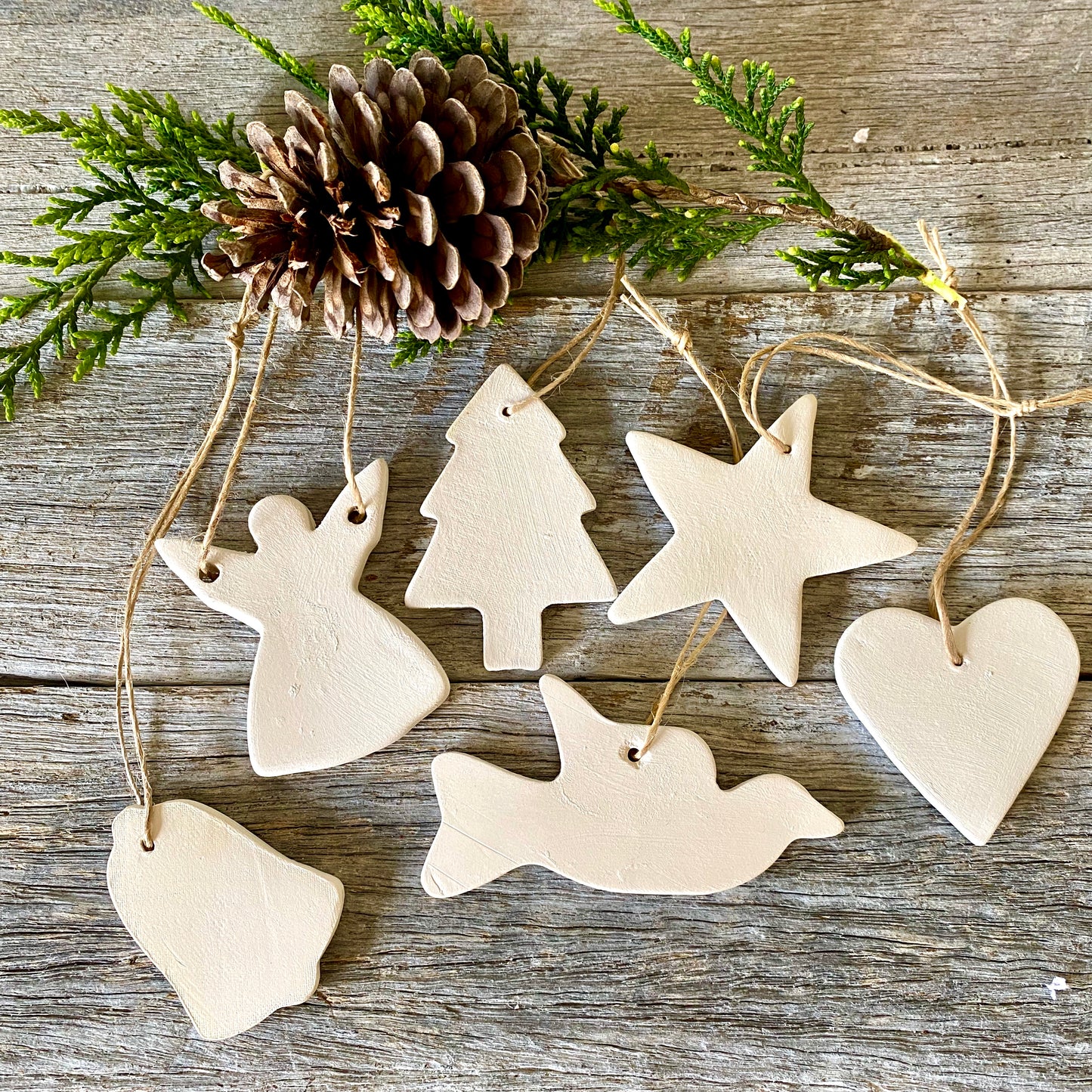 White Ceramic Dove - Christmas Ornament 26-21