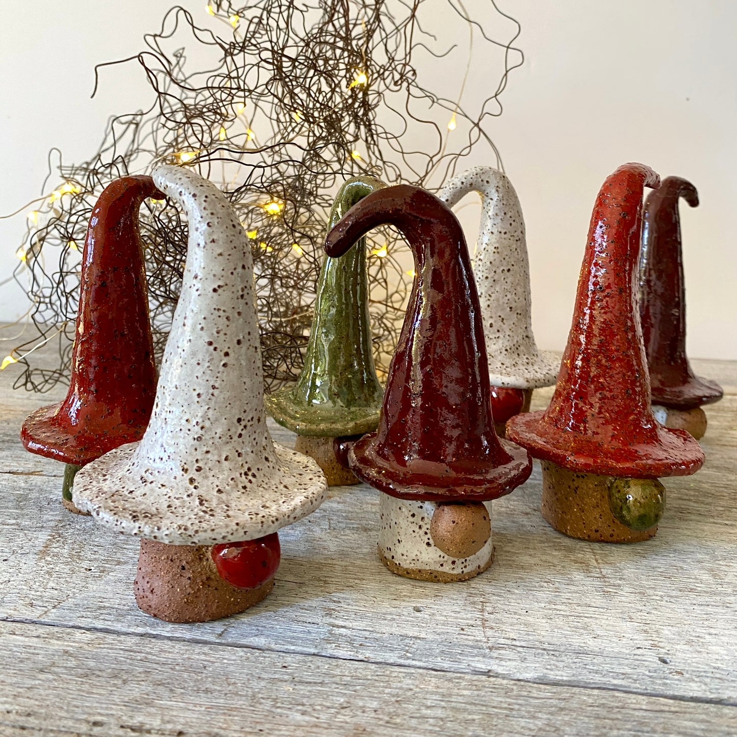 Mischief Meets Christmas Magic - One-of-a-Kind Nordic Gnome with Red hat 25-1215