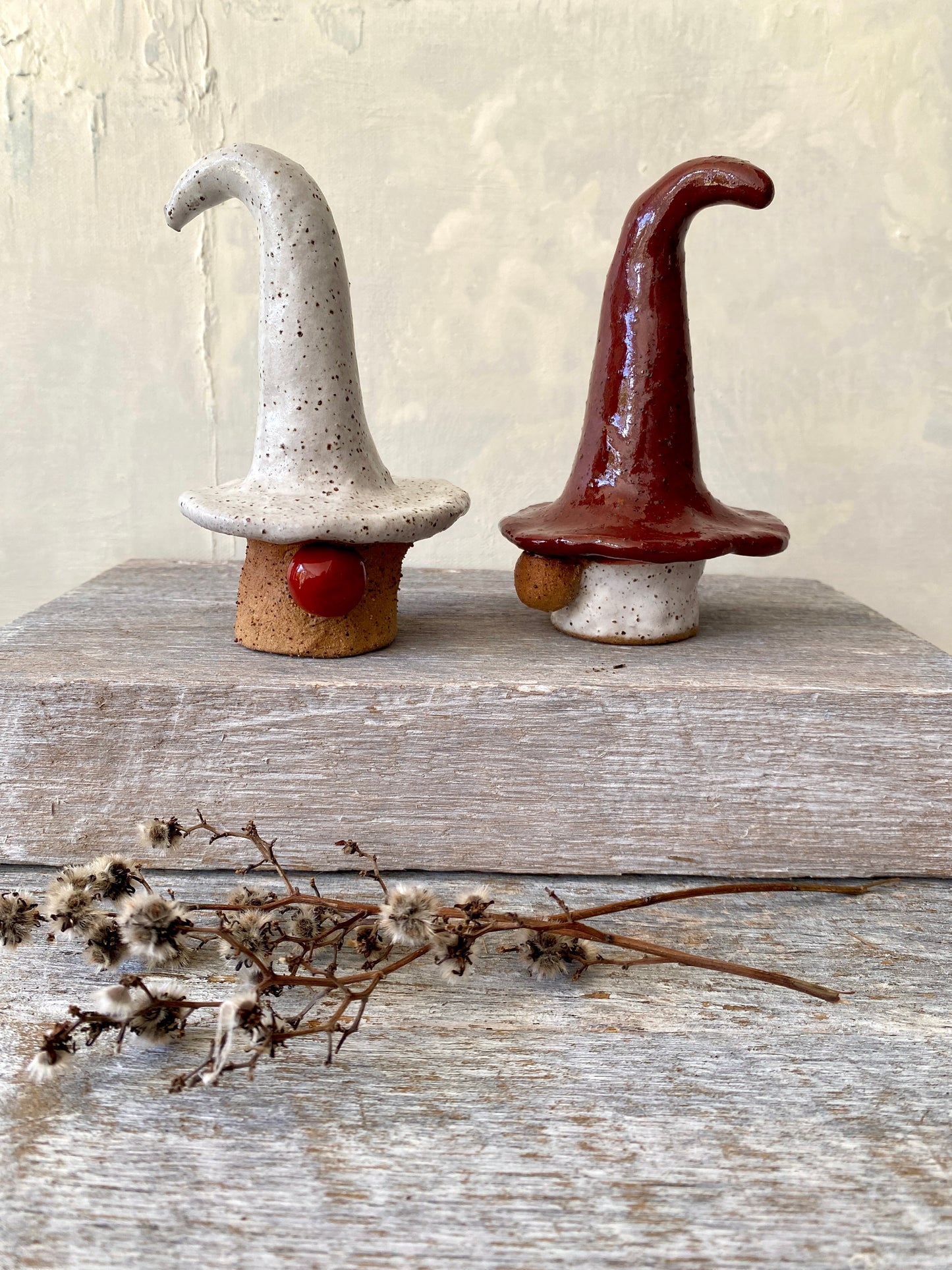 Mischief Meets Christmas Magic - One-of-a-Kind Nordic Gnome with Brown/Red hat 25-1213