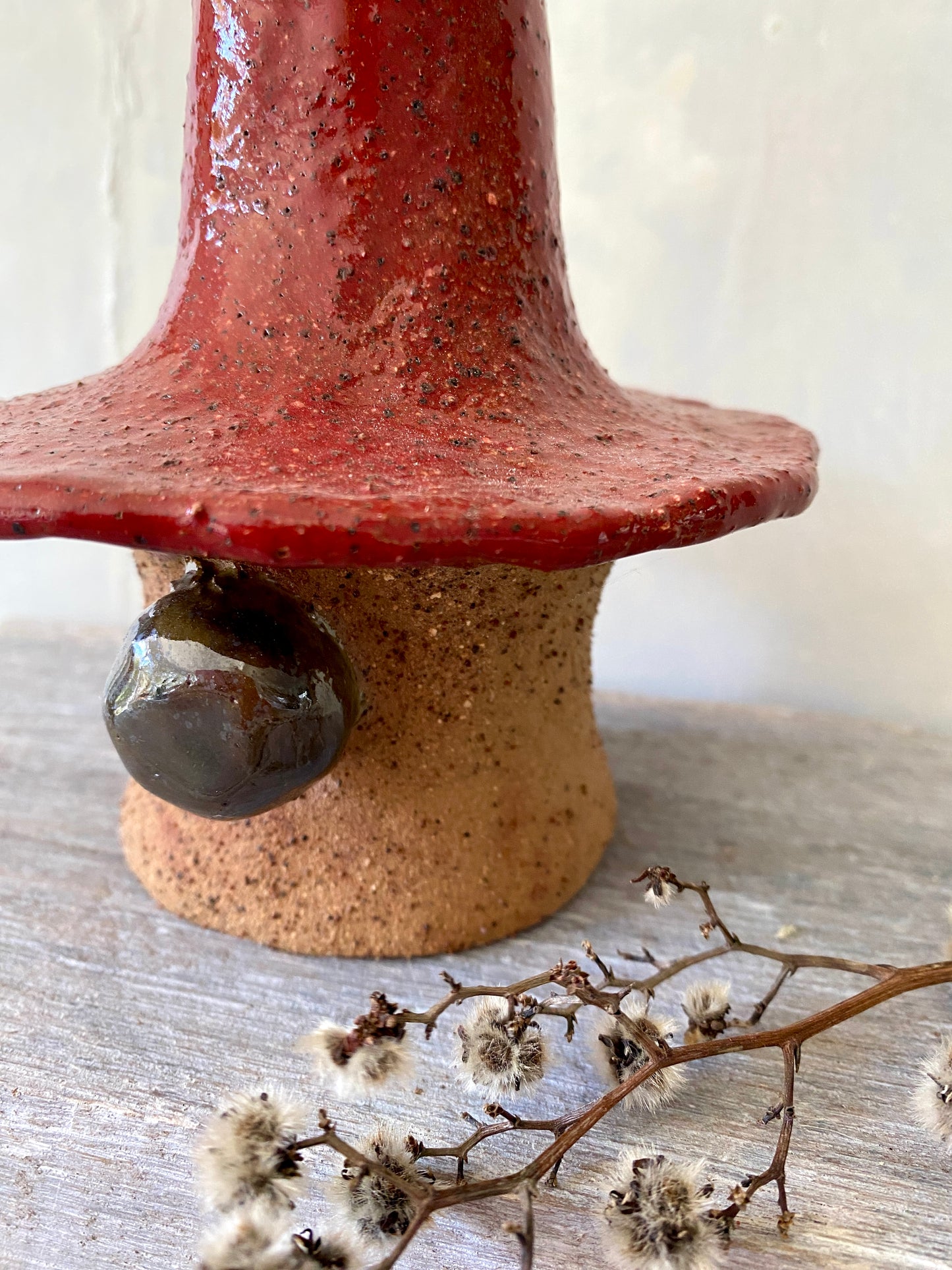 Large Christmas Gnome with red hat and grey/brown nose 25-1220