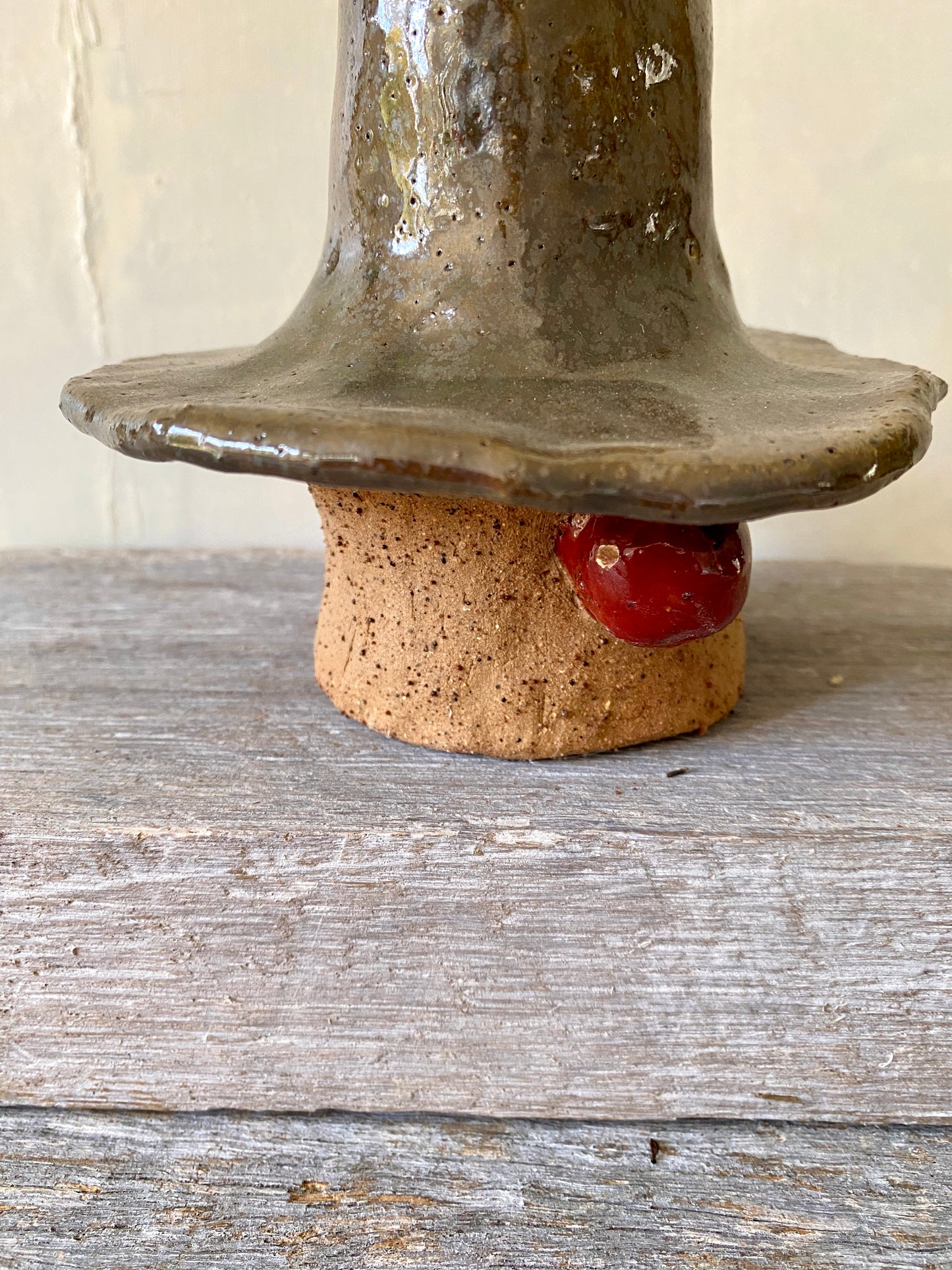 Large Christmas Gnome with grey/brown hat and red nose 25-1221