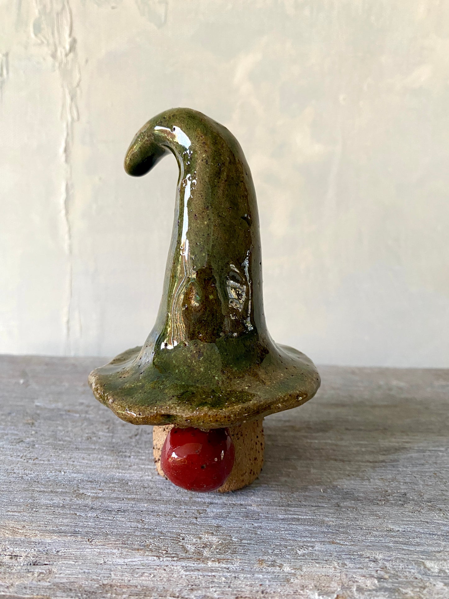 Mischief Meets Christmas Magic - One-of-a-Kind Nordic Gnome with Green hat 25-1216